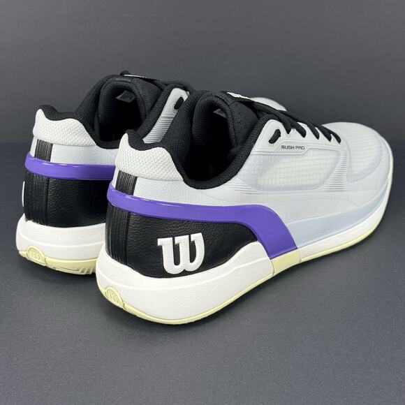 Wilson Rush Pro 5 SAMPLE Men\'s Tennis Shoes 10 Size WRS33853S White/Black/Purple main image 6